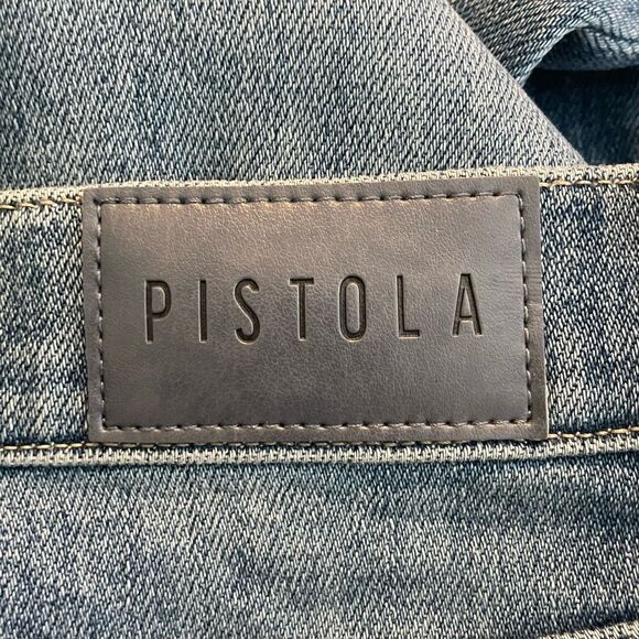 Pistola Lennon High Rise Crop Boot Jeans Blue Caravan Light Wash Denim 26 - Picture 9 of 9